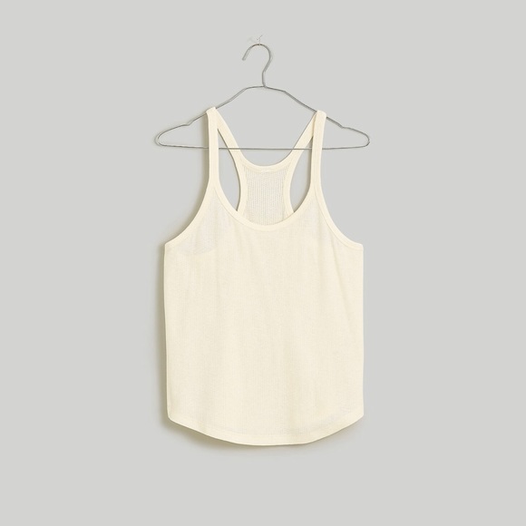 NWT Madewell Knit Mesh Racerback Tank - Picture 5 of 8
